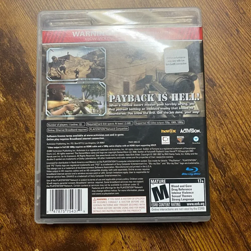 Soldier of Fortune: Payback (Sony PlayStation 3, 2007)
